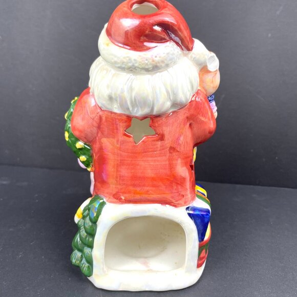 VTG Set of 2 Holiday Ceramic Santa & Snowman Candle Holders 7"-Max D. Drug, Inc - Picture 10 of 12